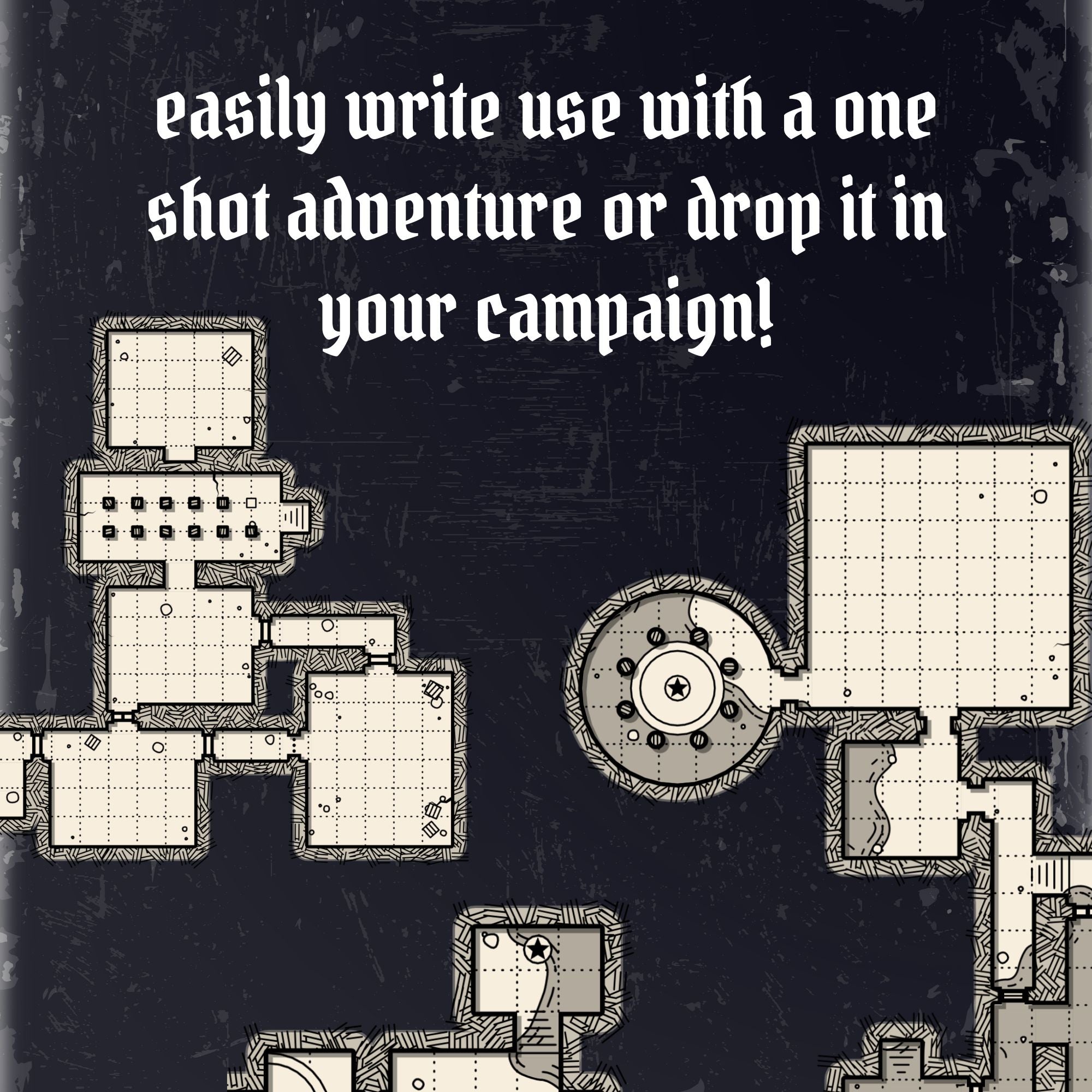100 One-Page Dungeon Maps – Vintage-Style Dungeon Maps for D&D, Daggerheart, Shadowdark & More