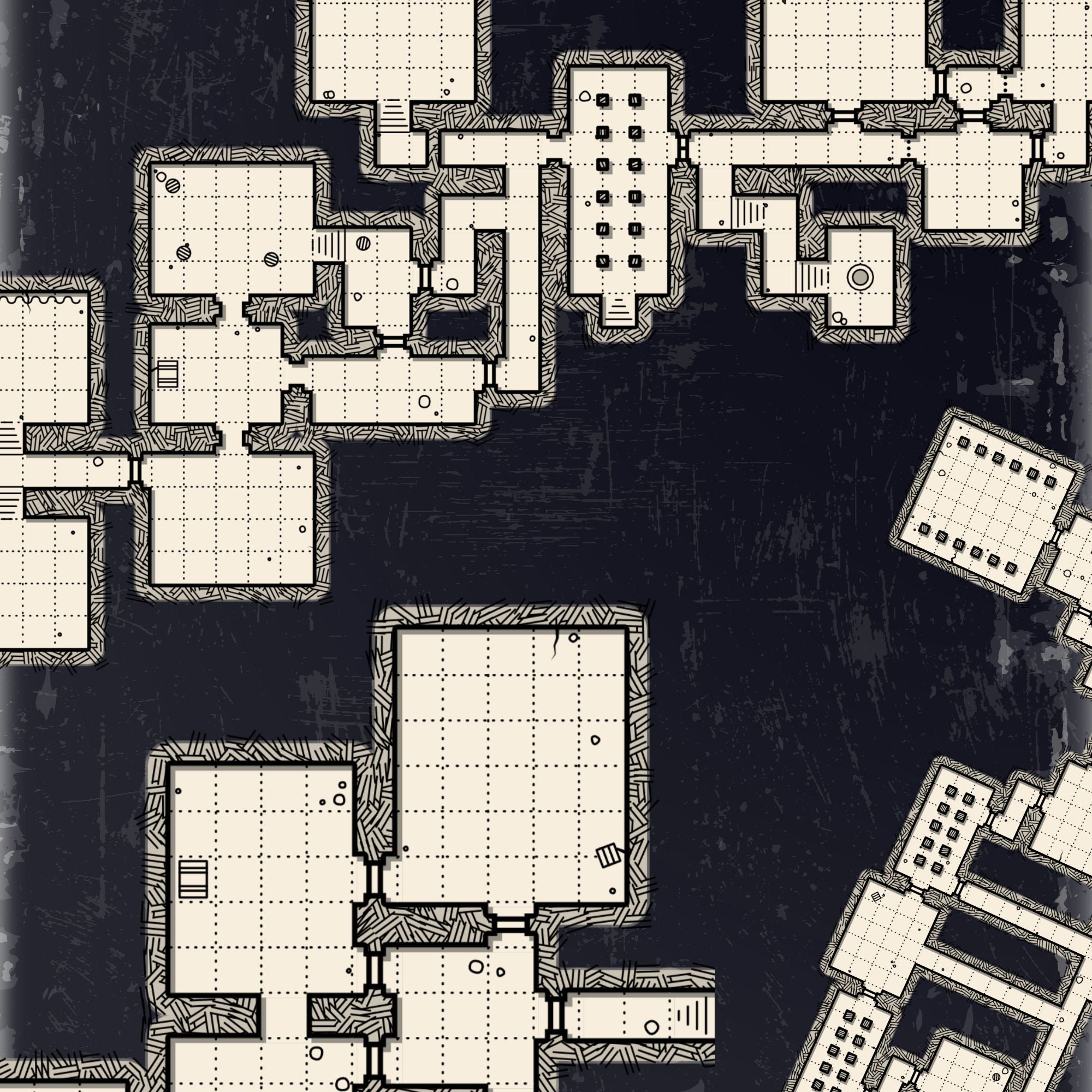 100 One-Page Dungeon Maps – Vintage-Style Dungeon Maps for D&D, Daggerheart, Shadowdark & More