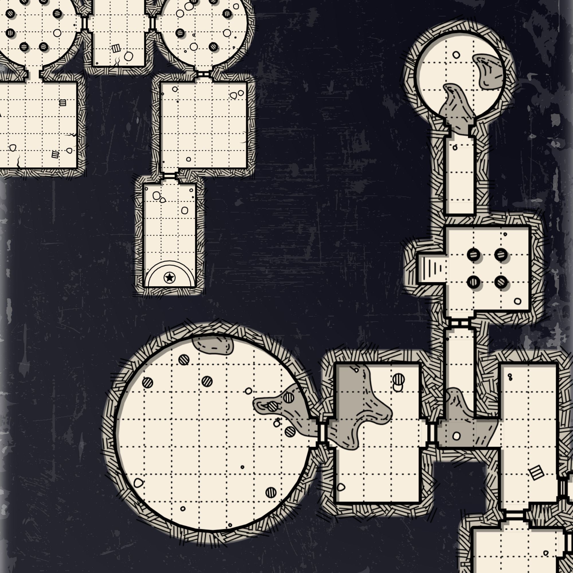 100 One-Page Dungeon Maps – Vintage-Style Dungeon Maps for D&D, Daggerheart, Shadowdark & More