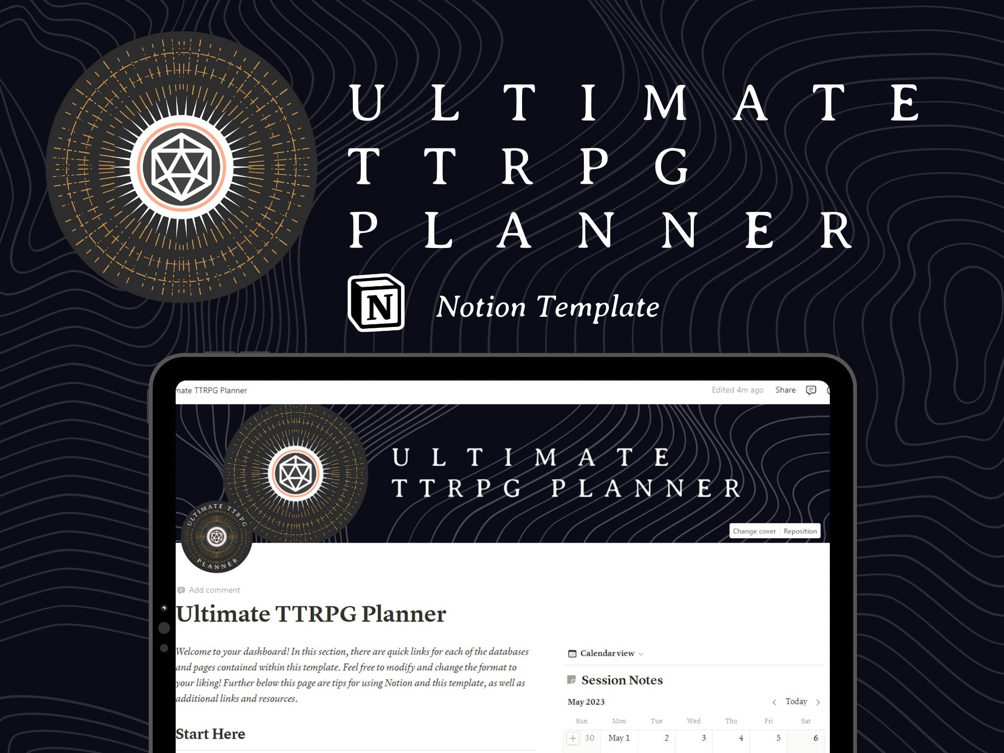 Ultimate TTRPG Planner: Notion Template
