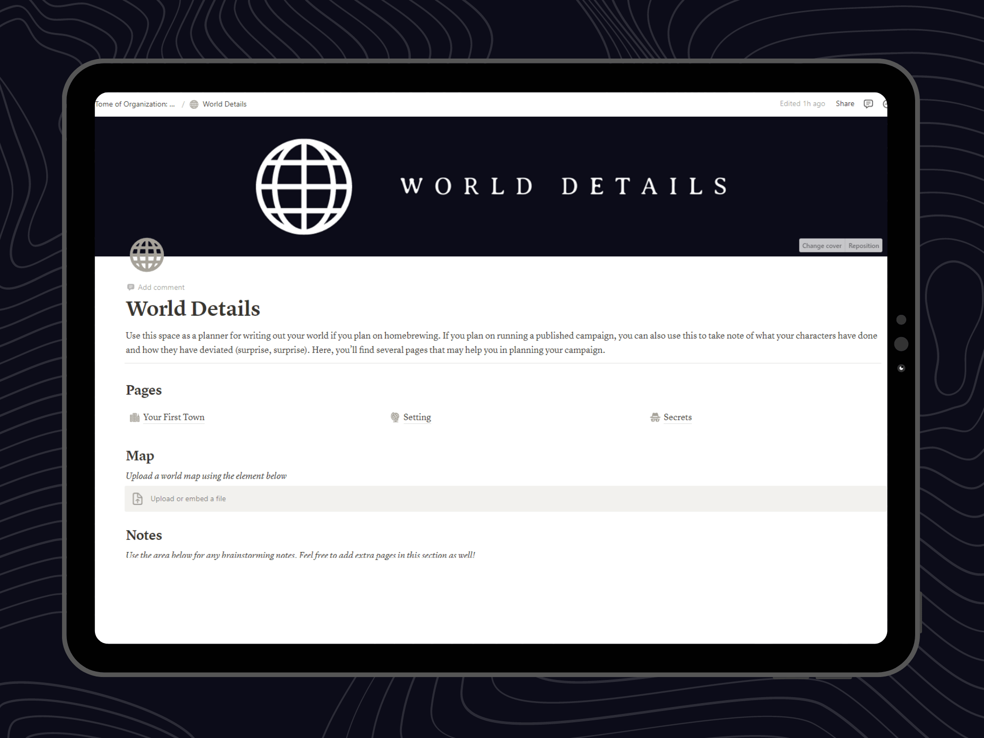 Ultimate TTRPG Planner: Notion Template