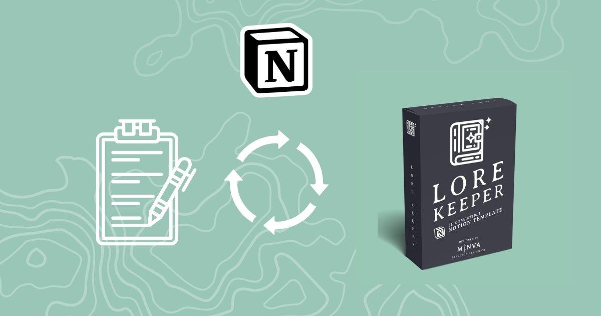 DnD session notes template — organized session prep and recap in Notion