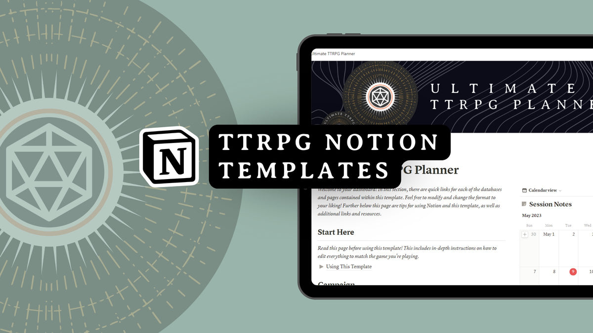 TTRPG Notion templates for D&D and more