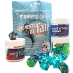 Fragments of Fate: Mystery Dice Bottle Set, 7 RPG Dice Set of 7 Polyhedral with Plastic Bottle and Special Label, for Tabletop Role Playing Games Like Dungeons and Dragons