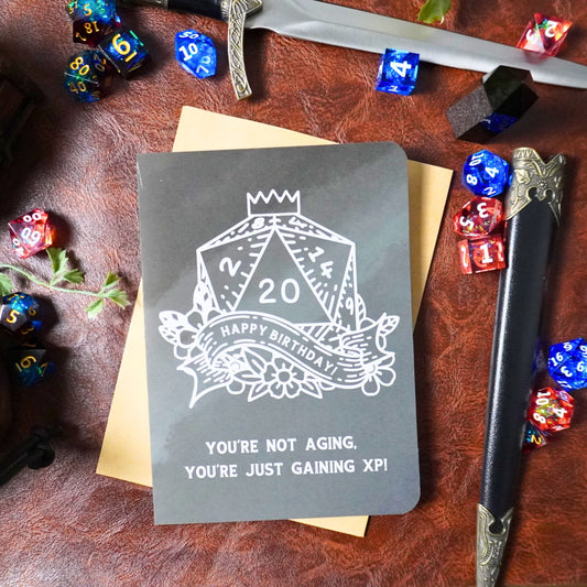 You're Not Aging XP DnD Birthday Card
