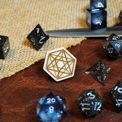 D20 Wooden Pin