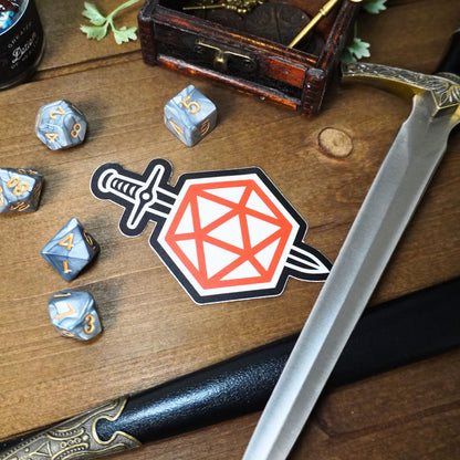 D20 Dagger Sticker