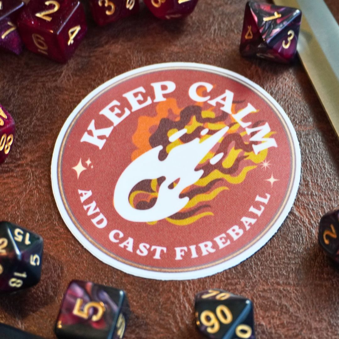 Keep Calm and Cast Fireball Sticker