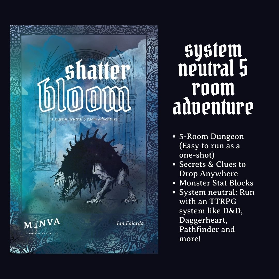 Shatterbloom Digital PDF | A 5-Room TTRPG Adventure Dungeons and Dragons, Daggerheart, and More