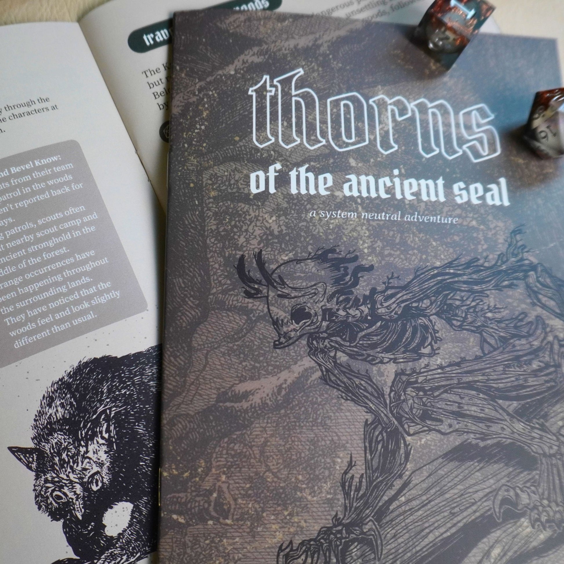 Thorns of an Ancient Seal Adventure Booklet | System-Agnostic Forest Horror TTRPG Adventure Dungeons and Dragons