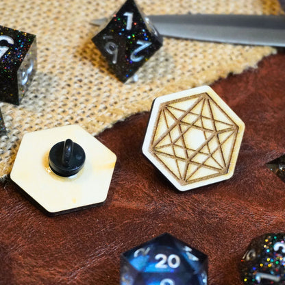 D20 Wooden Pin