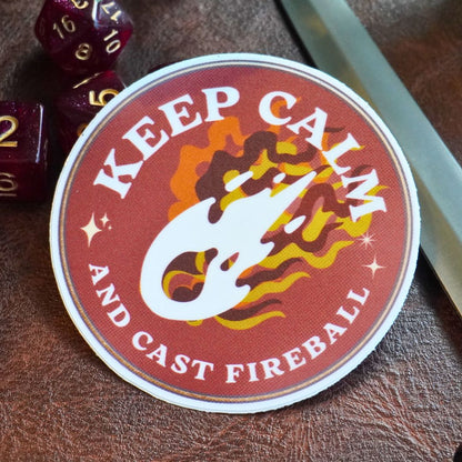 Keep Calm and Cast Fireball Sticker