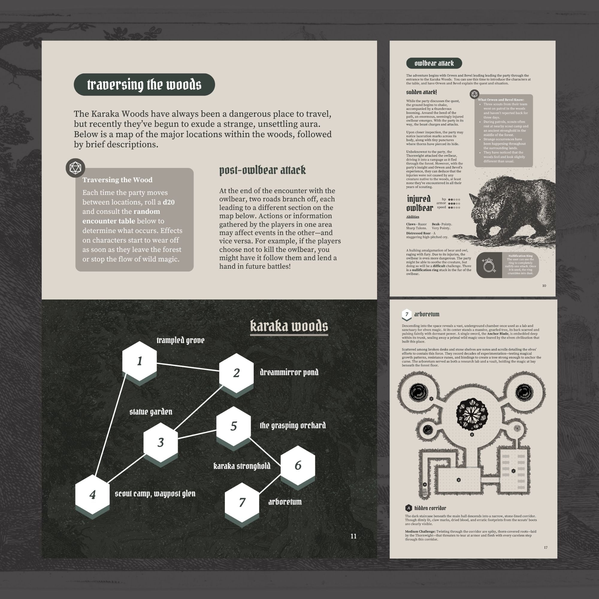 Thorns of an Ancient Seal Digital PDF | System-Agnostic Forest Horror TTRPG Adventure