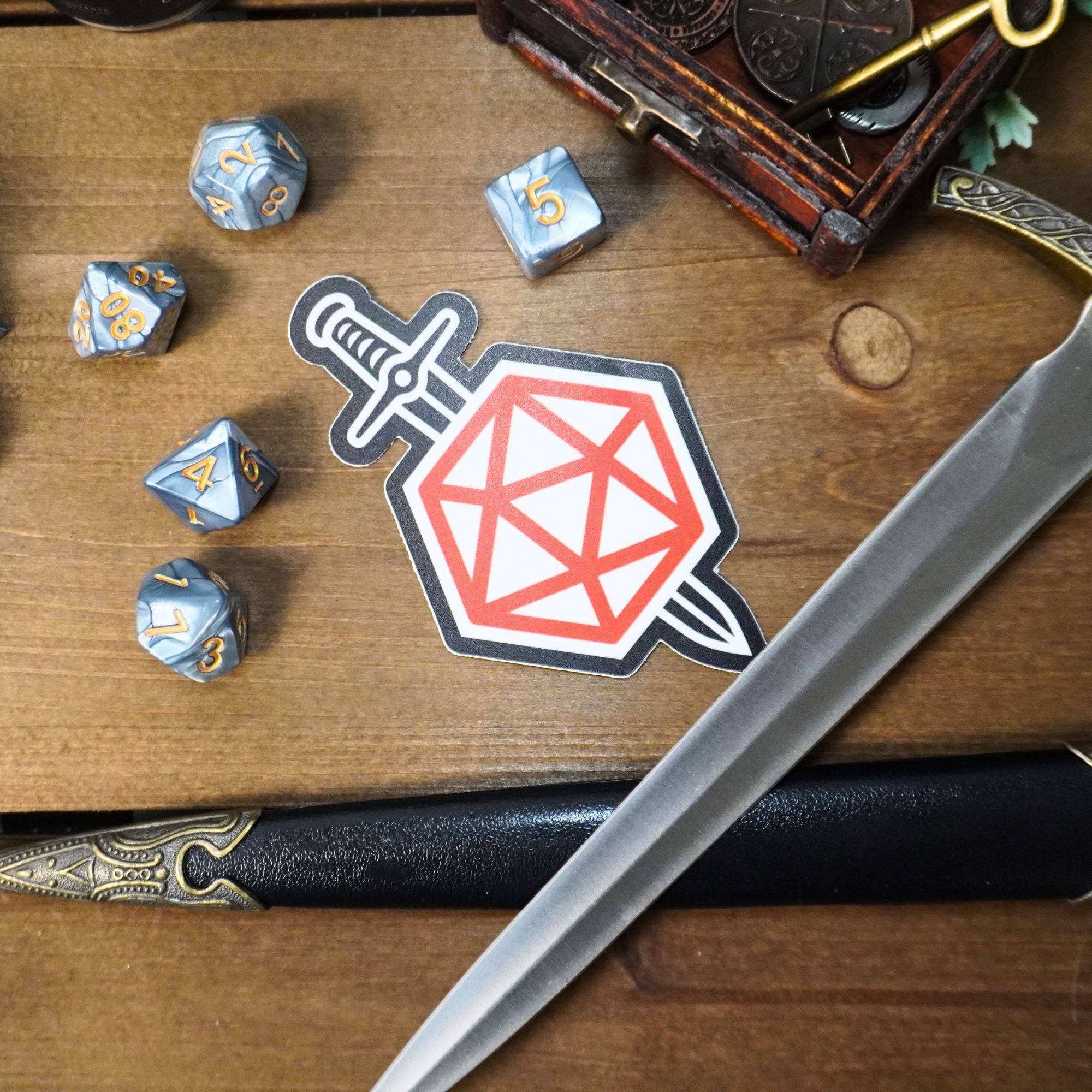 D20 Dagger Sticker