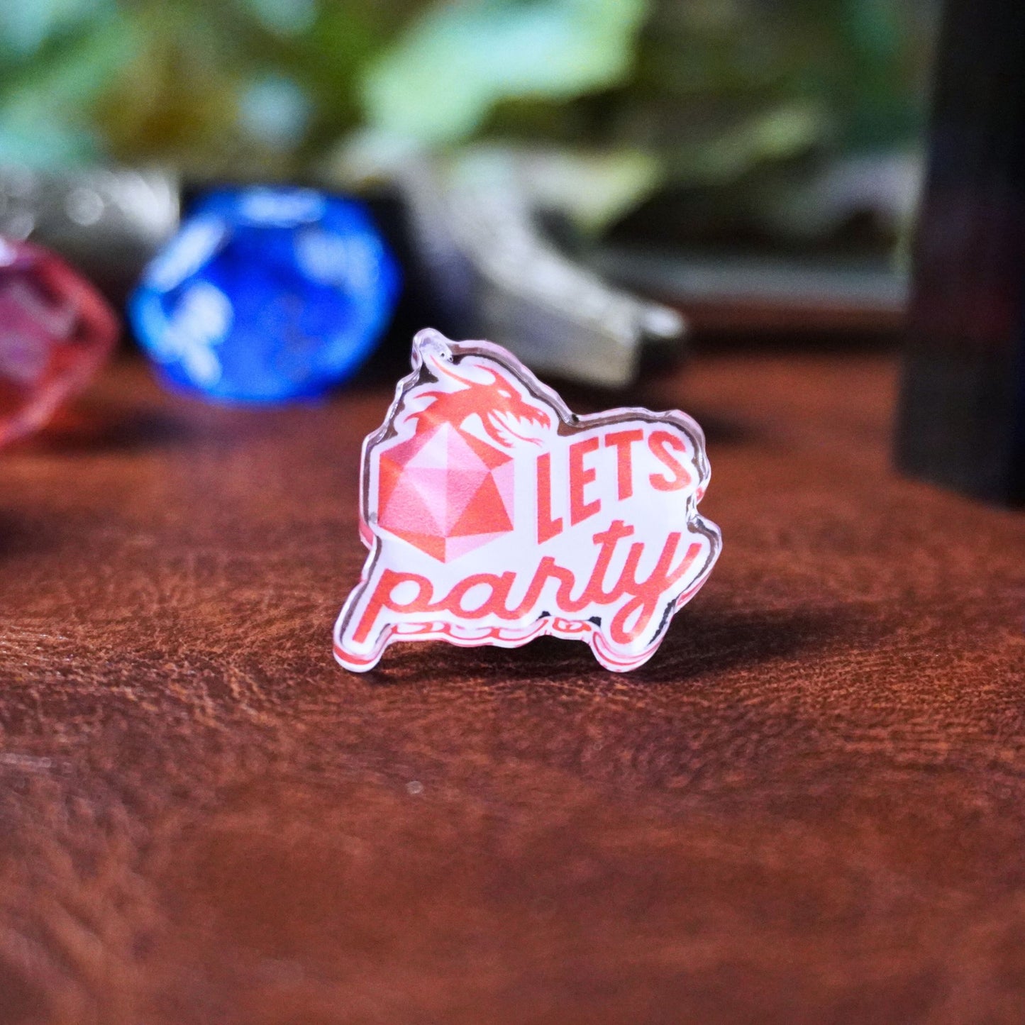 Let's Party DnD Acrylic Pin