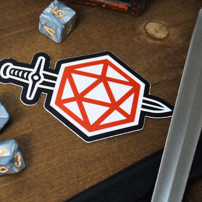 D20 Dagger Sticker