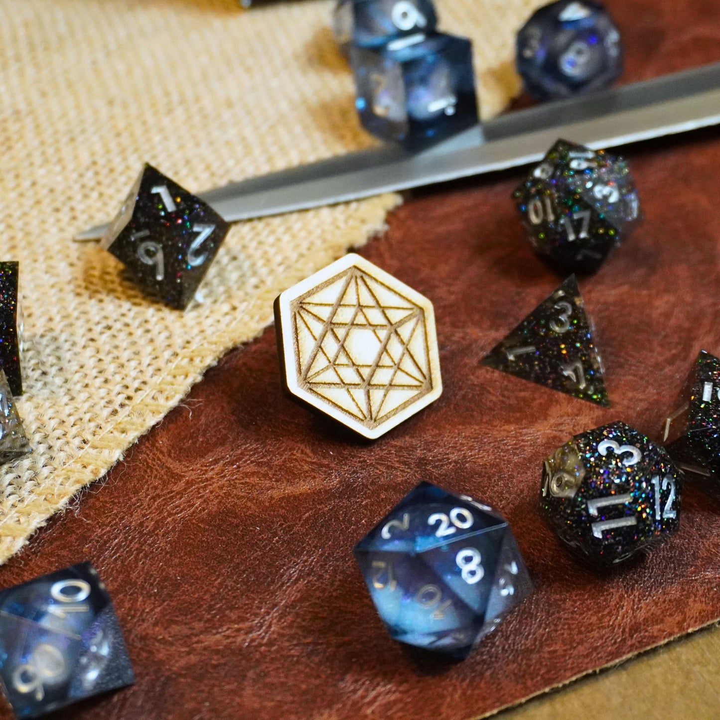 D20 Wooden Pin