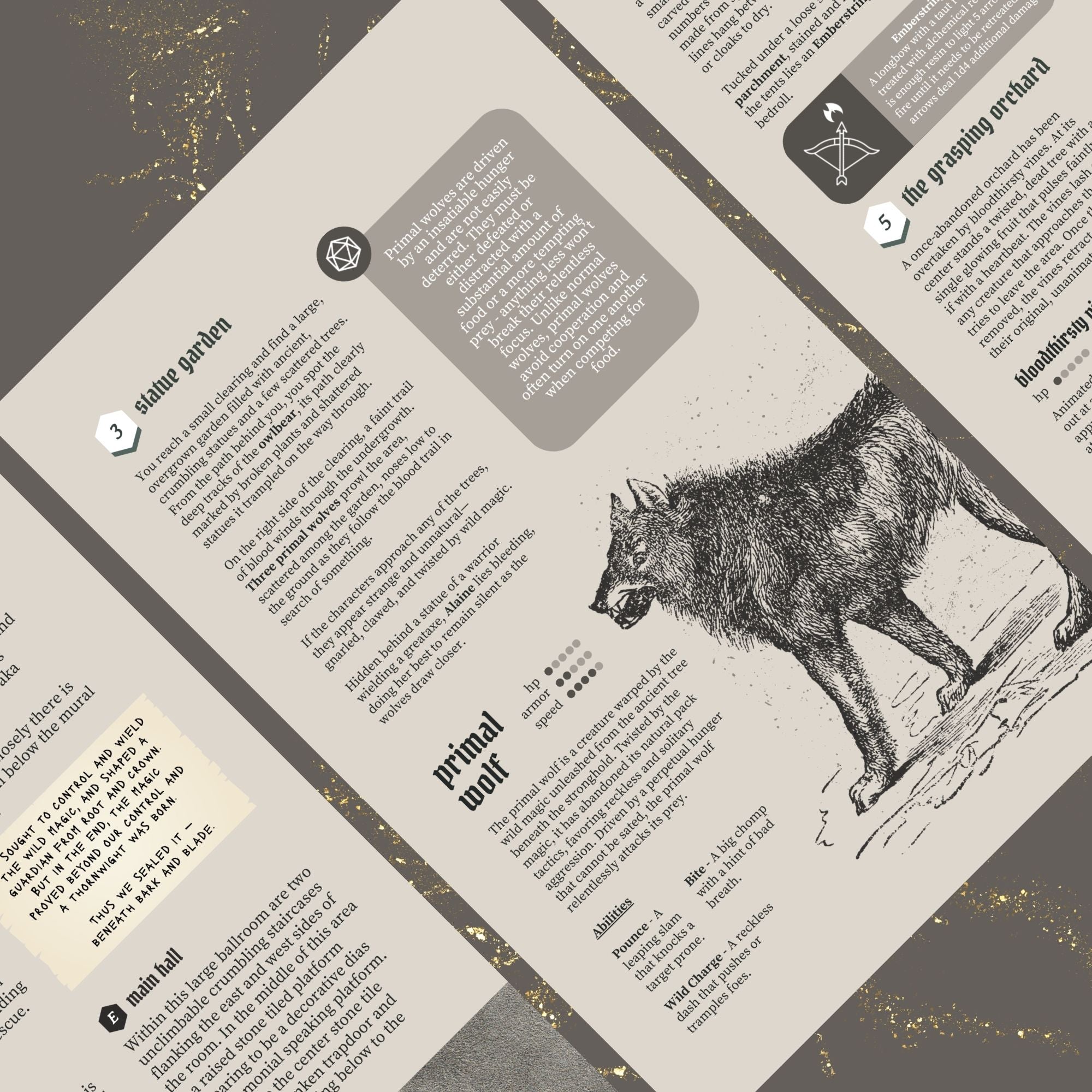 Thorns of an Ancient Seal Digital PDF | System-Agnostic Forest Horror TTRPG Adventure