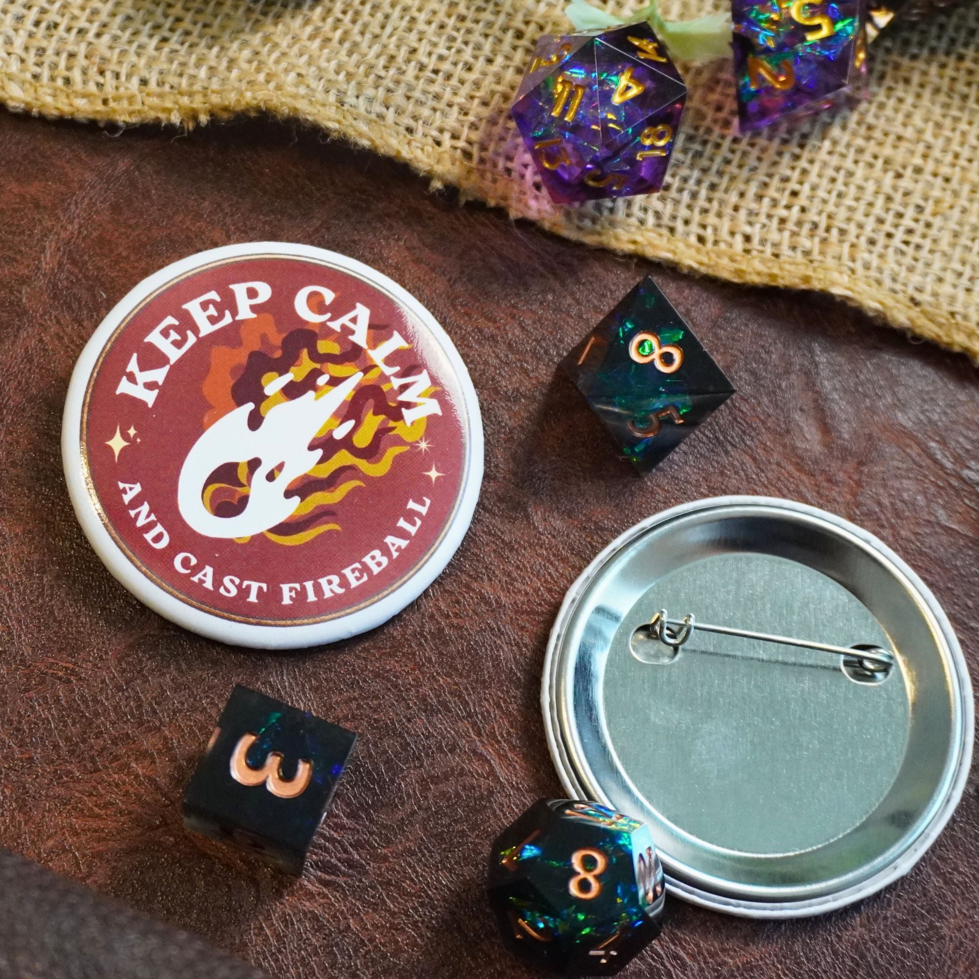 Keep Calm and Cast Fireball Button