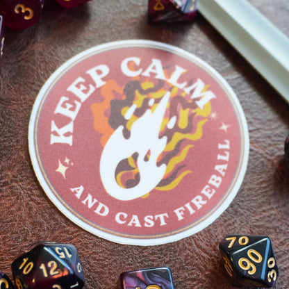 Keep Calm and Cast Fireball Sticker