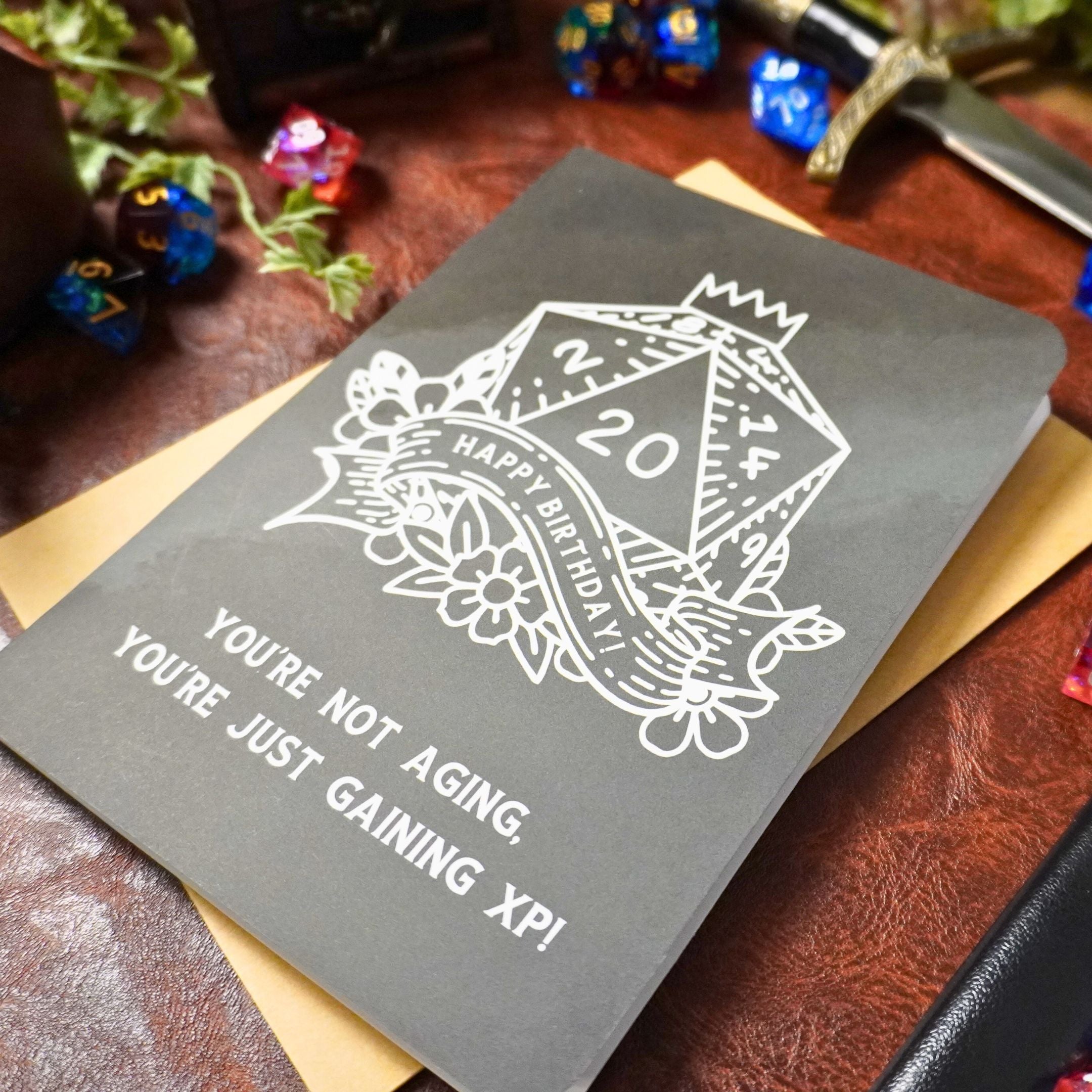 You're Not Aging XP DnD Birthday Card