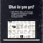 100 One-Page Dungeon Maps – Vintage-Style Dungeon Maps for D&D, Daggerheart, Shadowdark & More