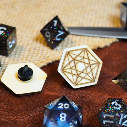 D20 Wooden Pin