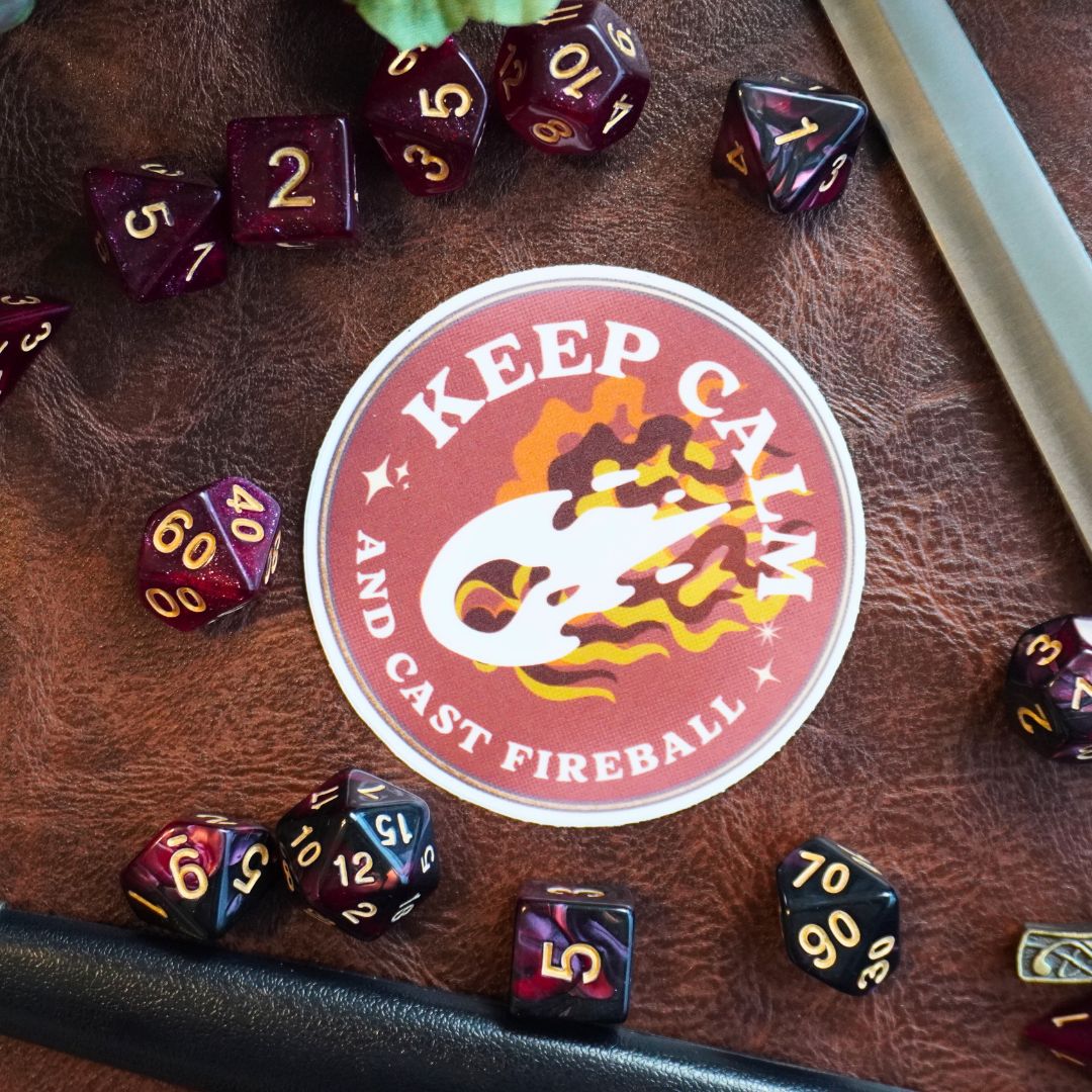 Keep Calm and Cast Fireball Sticker