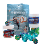 Fragments of Fate: Mystery Dice Bottle Set, 7 RPG Dice Set of 7 Polyhedral with Plastic Bottle and Special Label, for Tabletop Role Playing Games Like Dungeons and Dragons