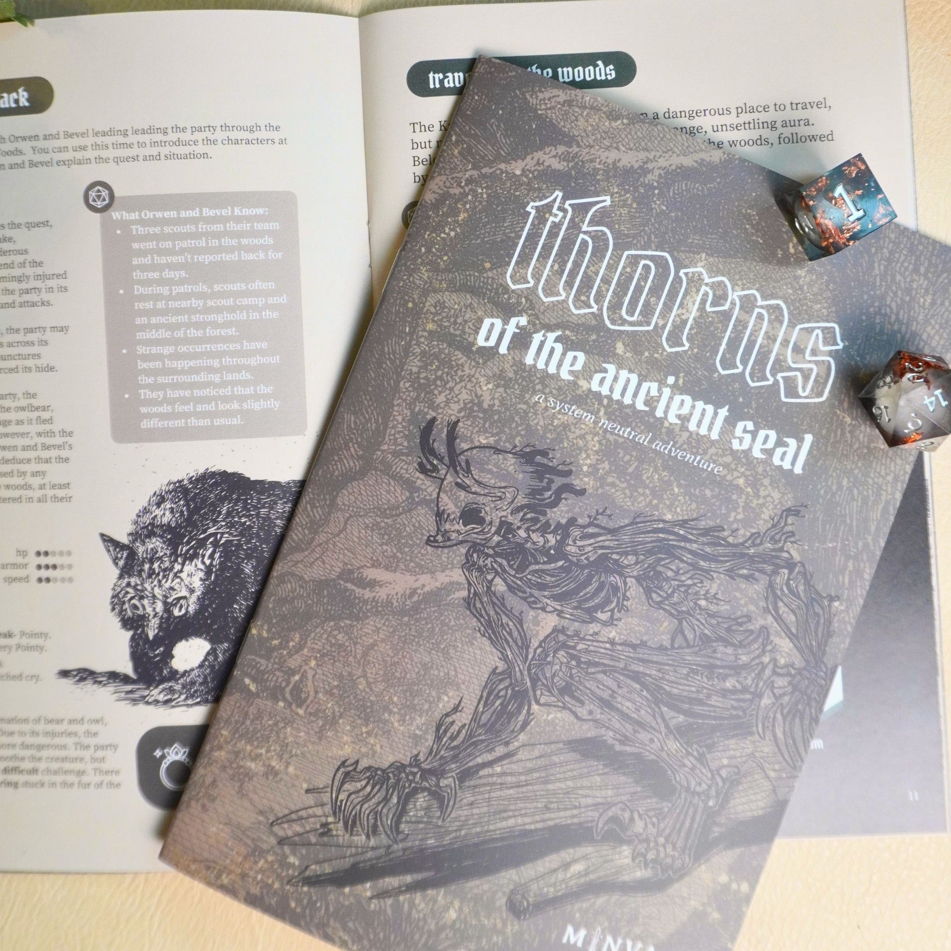 Thorns of an Ancient Seal Adventure Booklet | System-Agnostic Forest Horror TTRPG Adventure Dungeons and Dragons