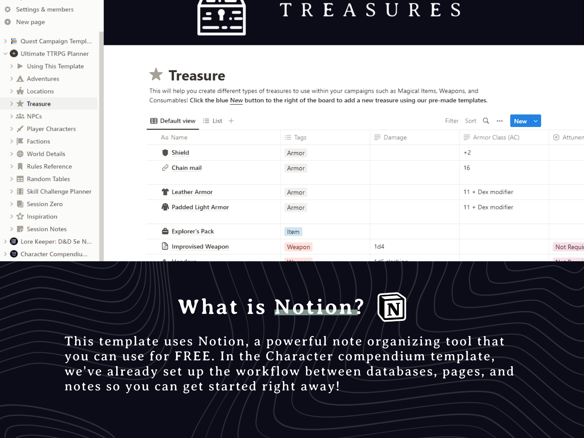 Ultimate TTRPG Planner: Notion Template