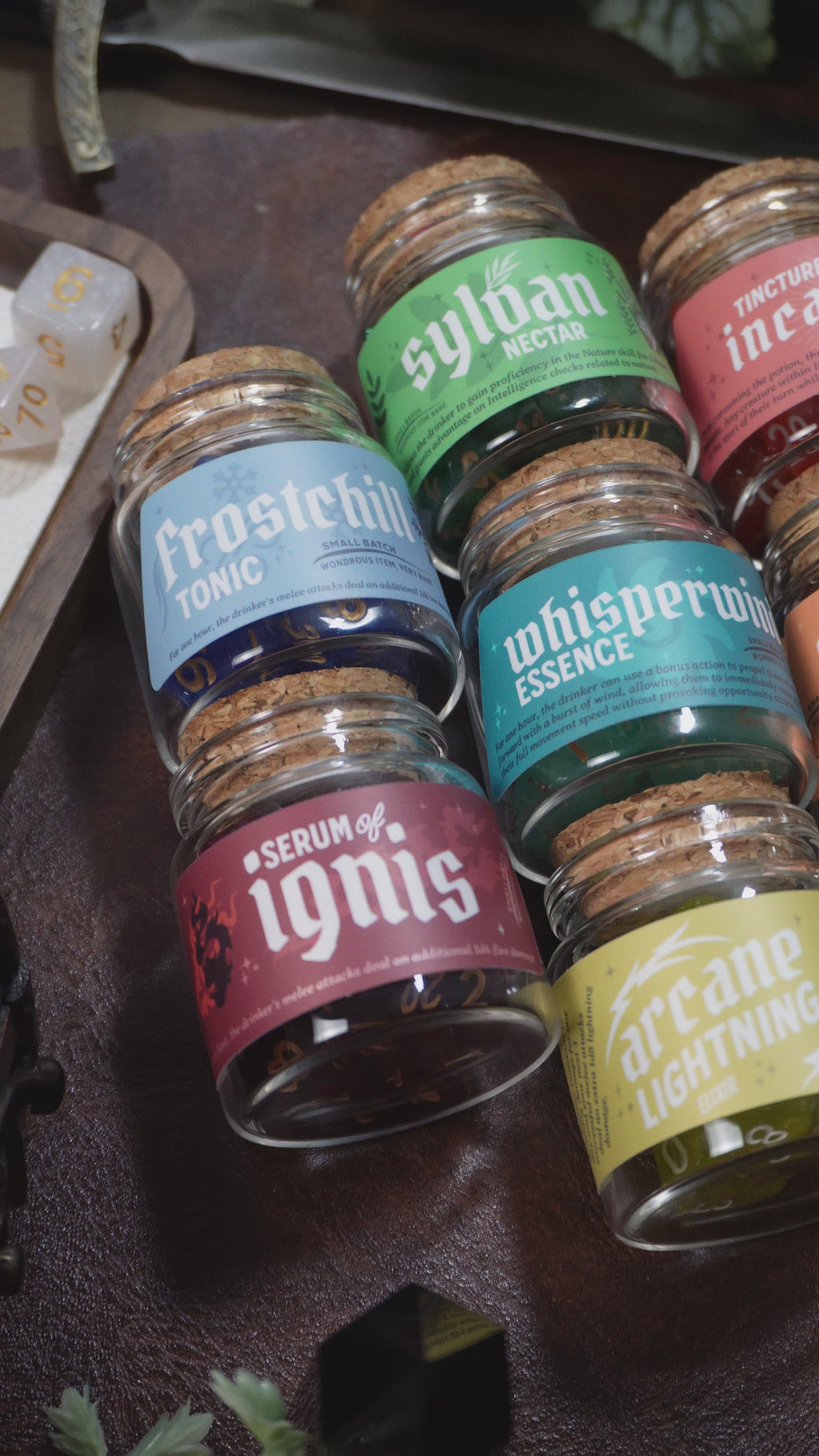 Dice Spell Bottle Set