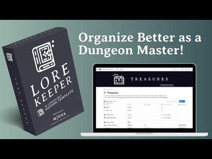 Lore Keeper D&D 5e Campaign Planner for Notion