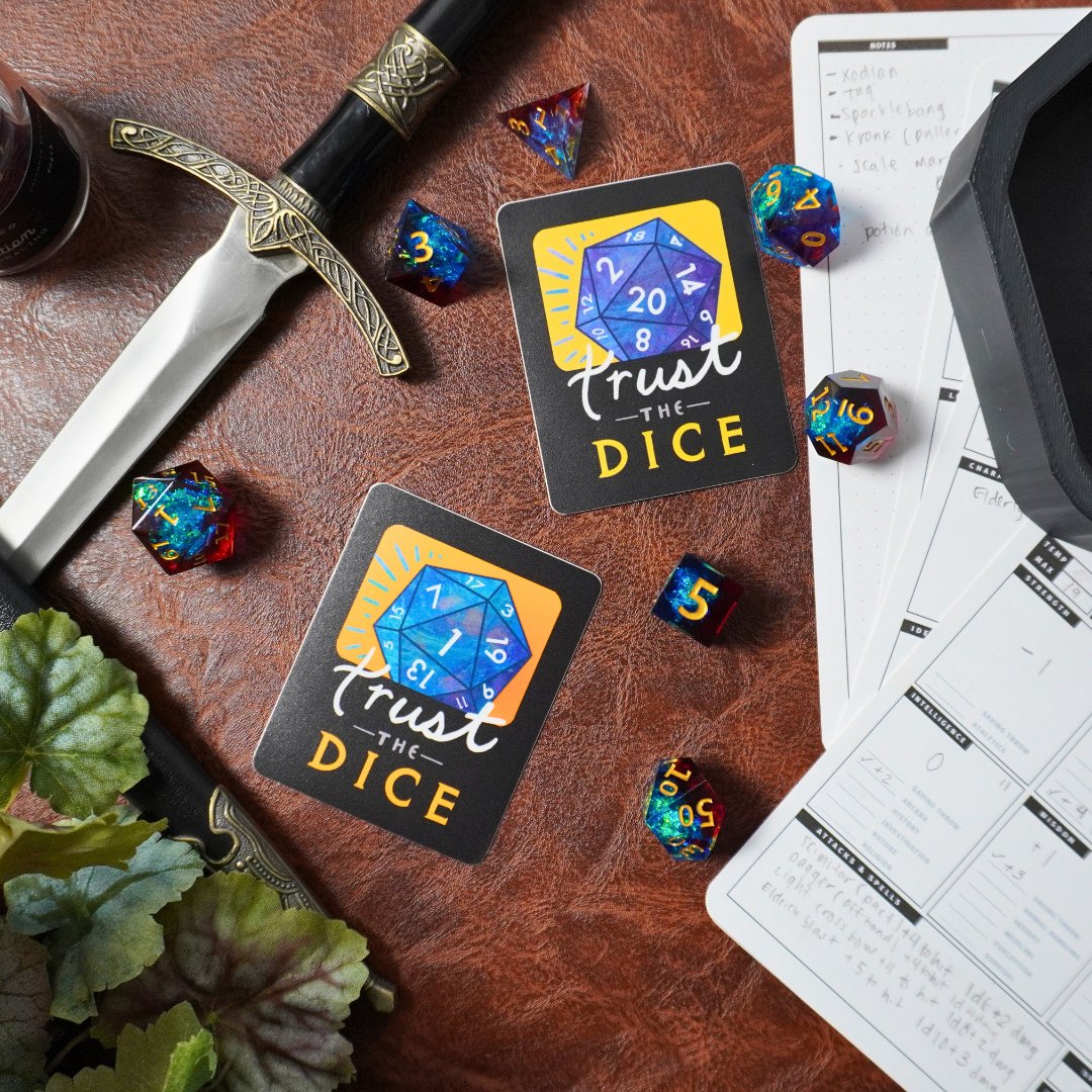 Trust the Dice Sticker