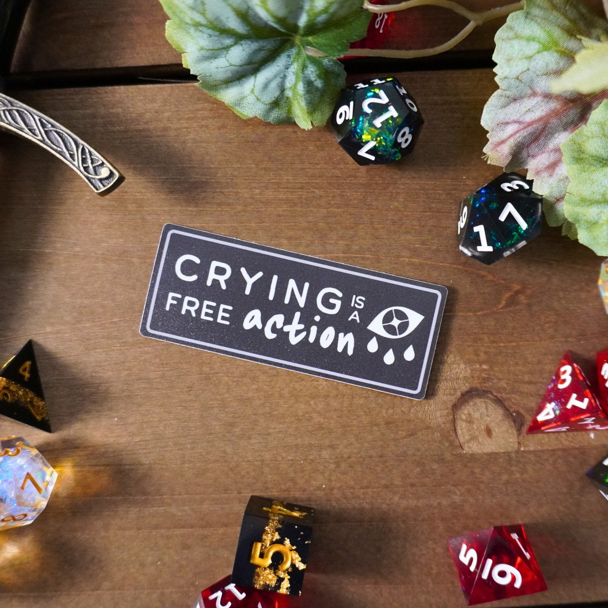Crying is a Free Action Sticker