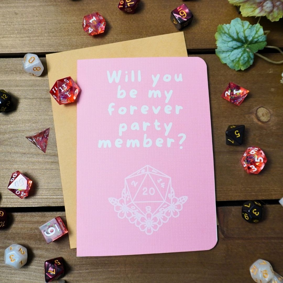 Forever Party Member Dnd Valentines Day Card Minva Tabletop Design Co