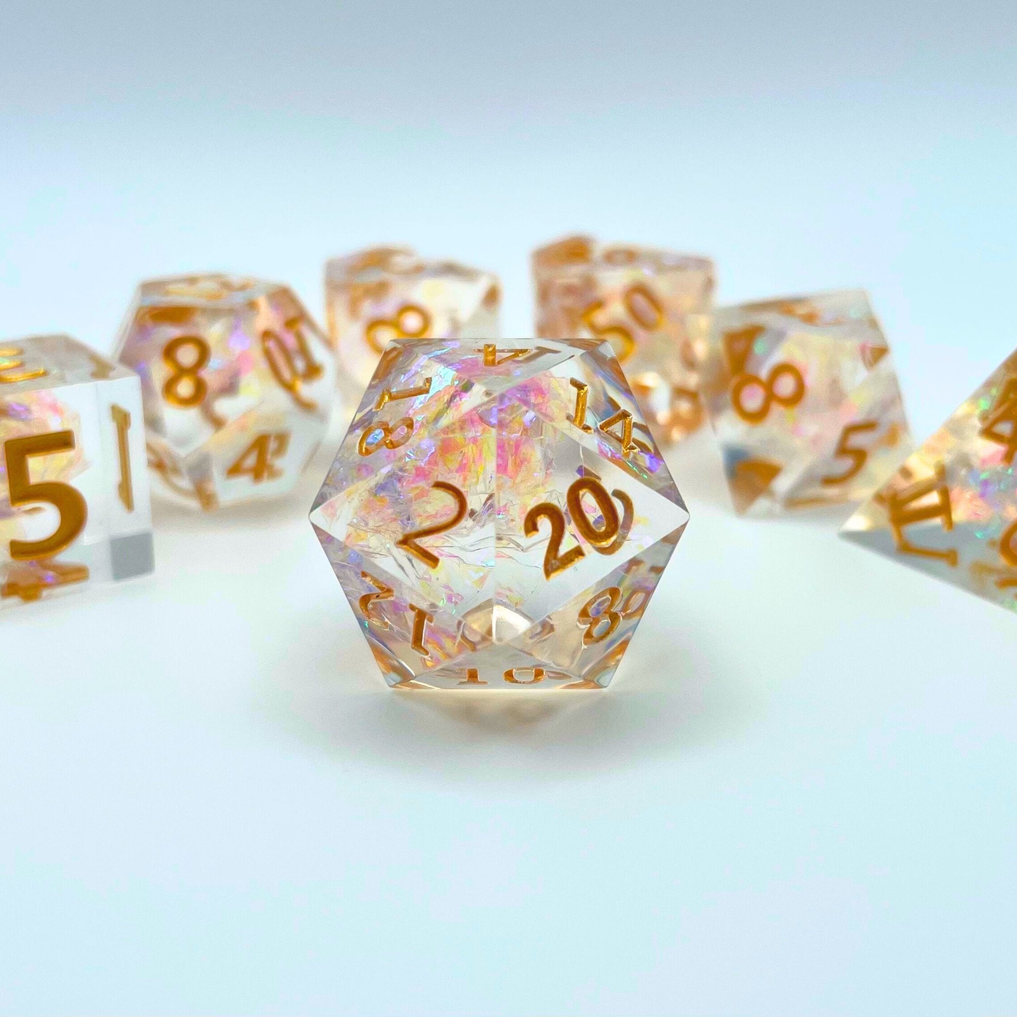 CHROMA Sharp Edge 7-Piece Polyhedral Dice Set