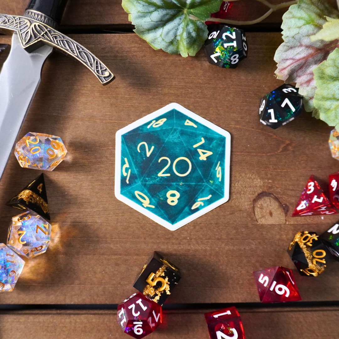D20 Green Sticker