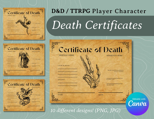 Character Death Certificates
