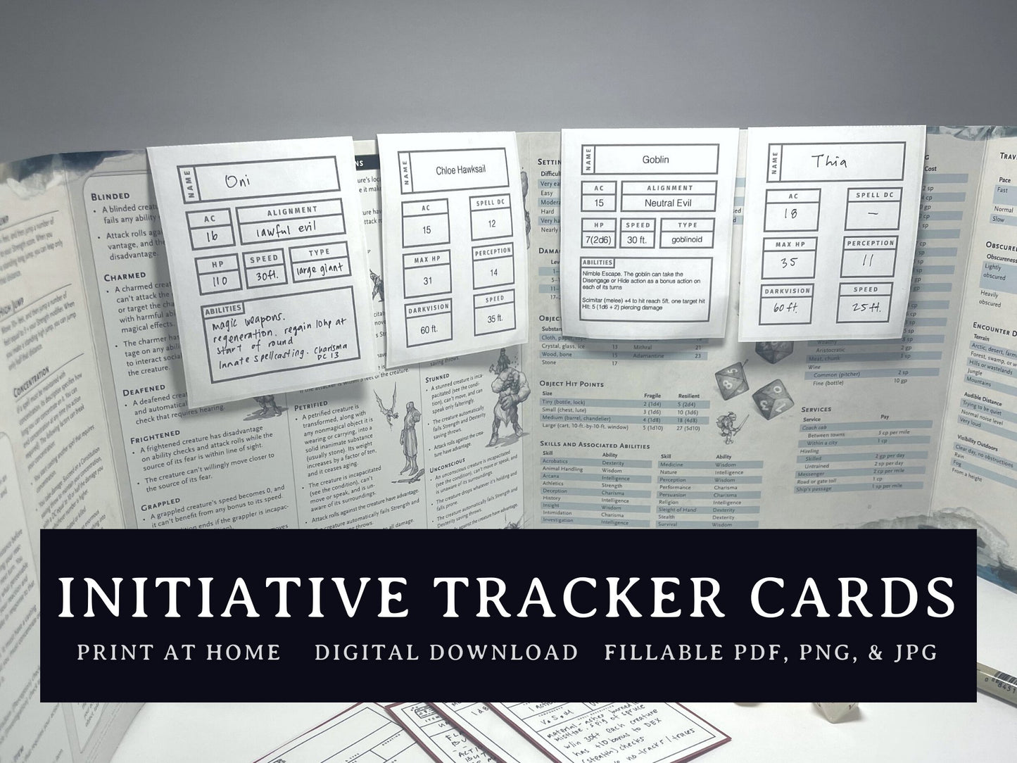 Initiative Tracker Cards (5e)