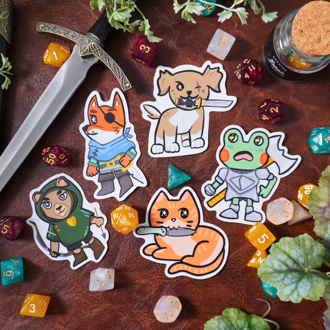 Animal Adventurer D&D Sticker Pack