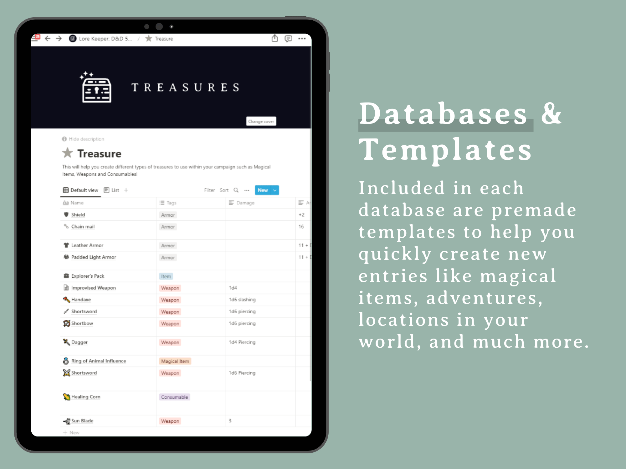D&D 5e Notion Campaign Planner