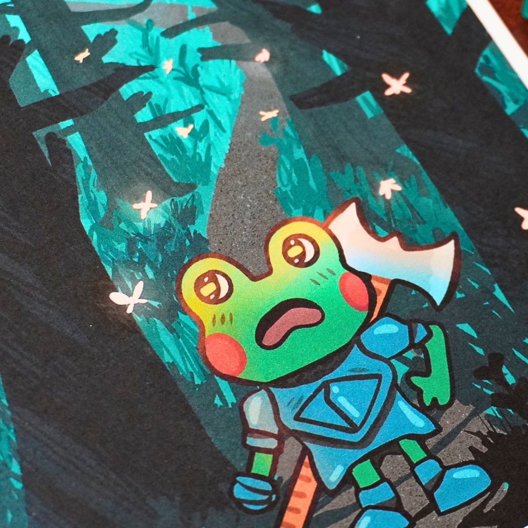 A Lost Paladin Frog Art Print