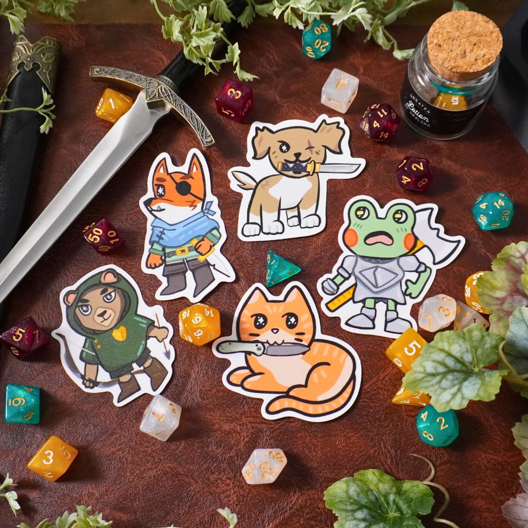 Animal Adventurer D&D Sticker Pack