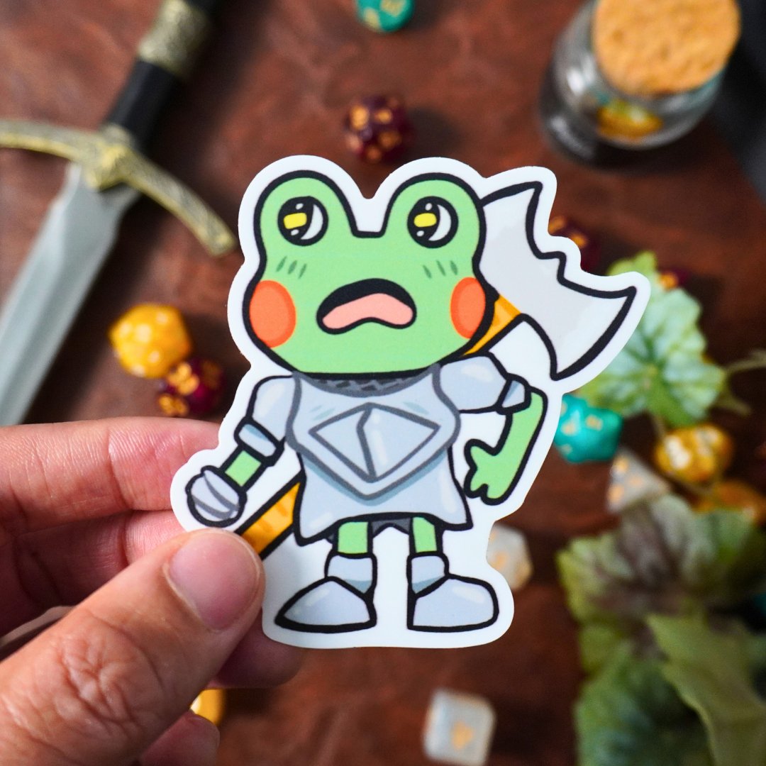 Frog Paladin Sticker