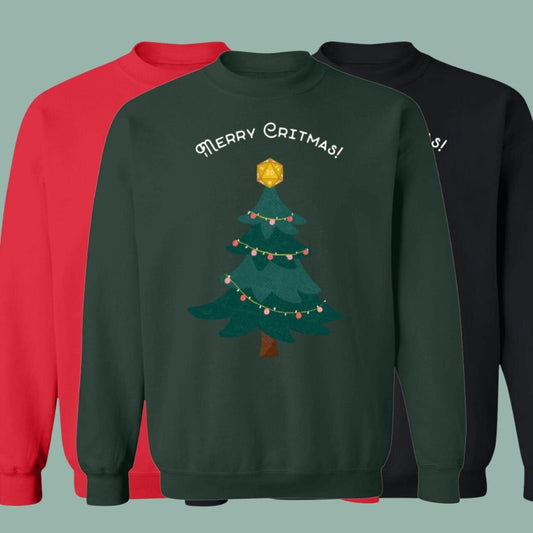 Merry Critmas DnD Pullover Sweatshirt