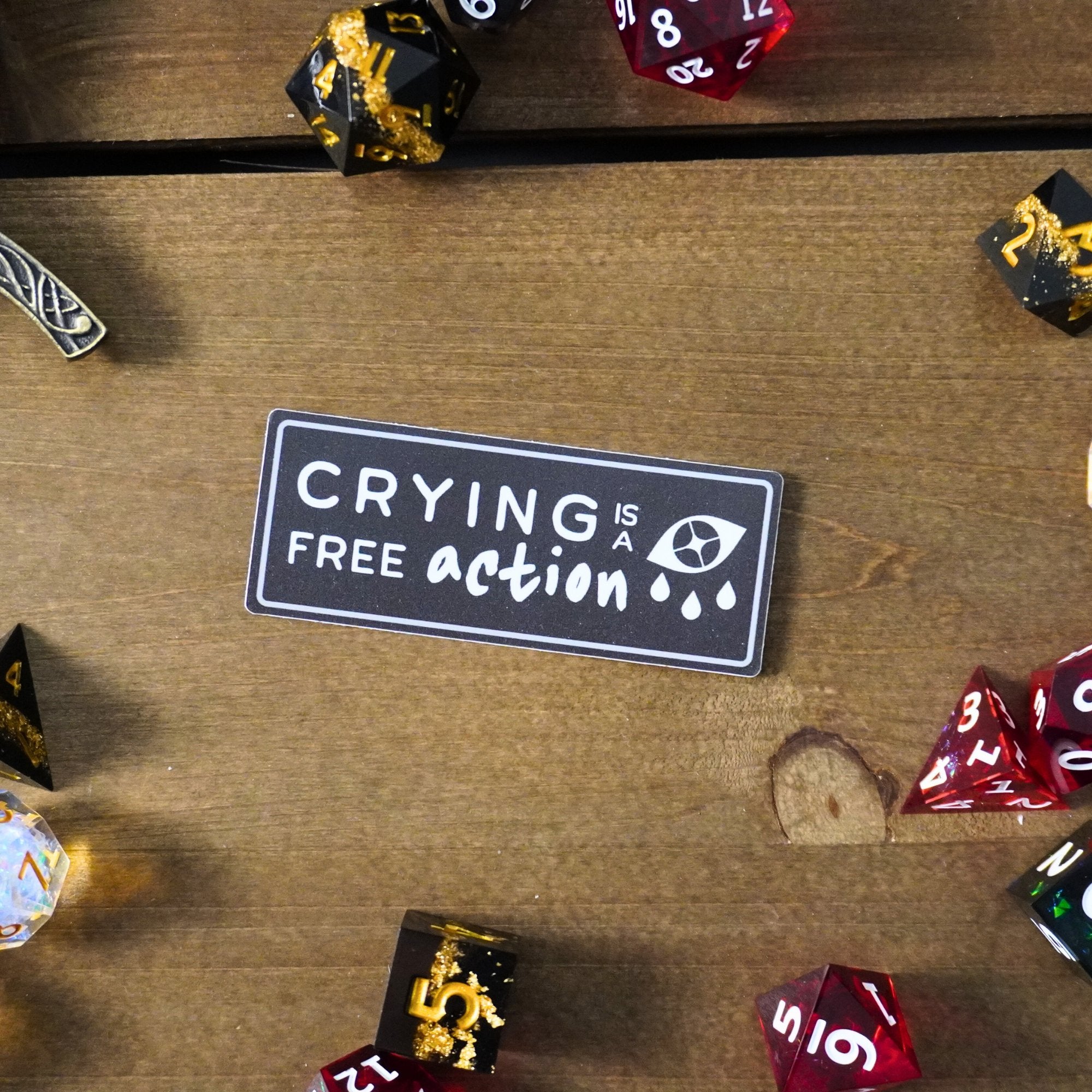 Crying is a Free Action Sticker
