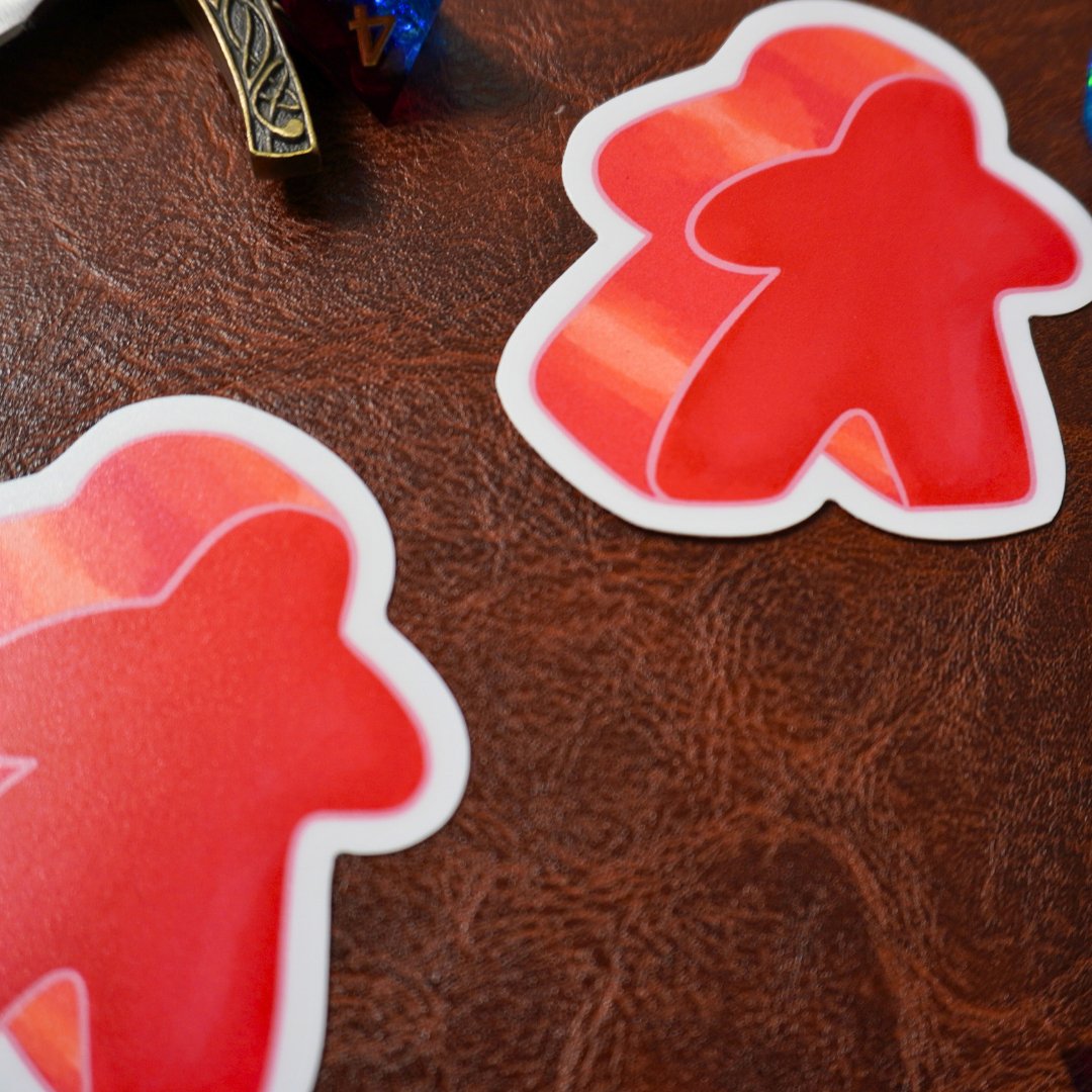 Red Meeple Sticker