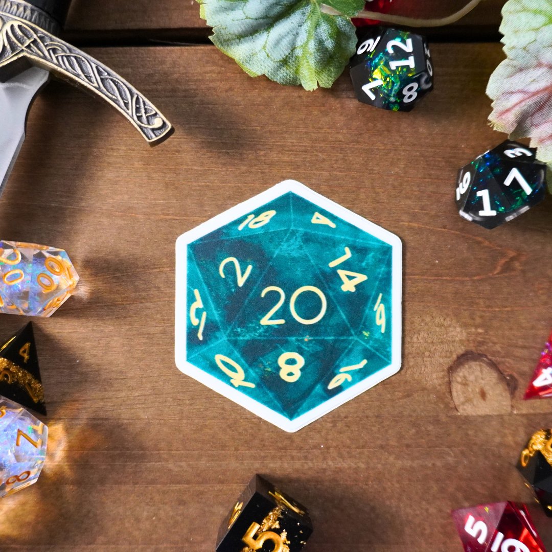 D20 Green Sticker