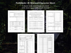 Pathfinder 2e Minimal Character Sheet